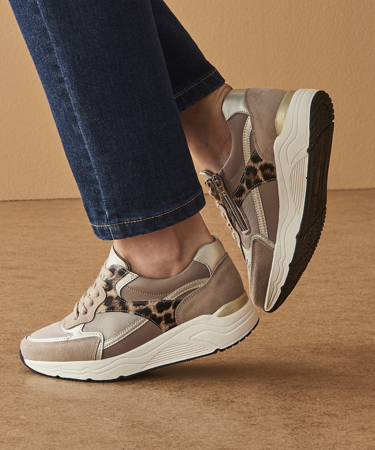 Amortyl Animal Print Running Trainers