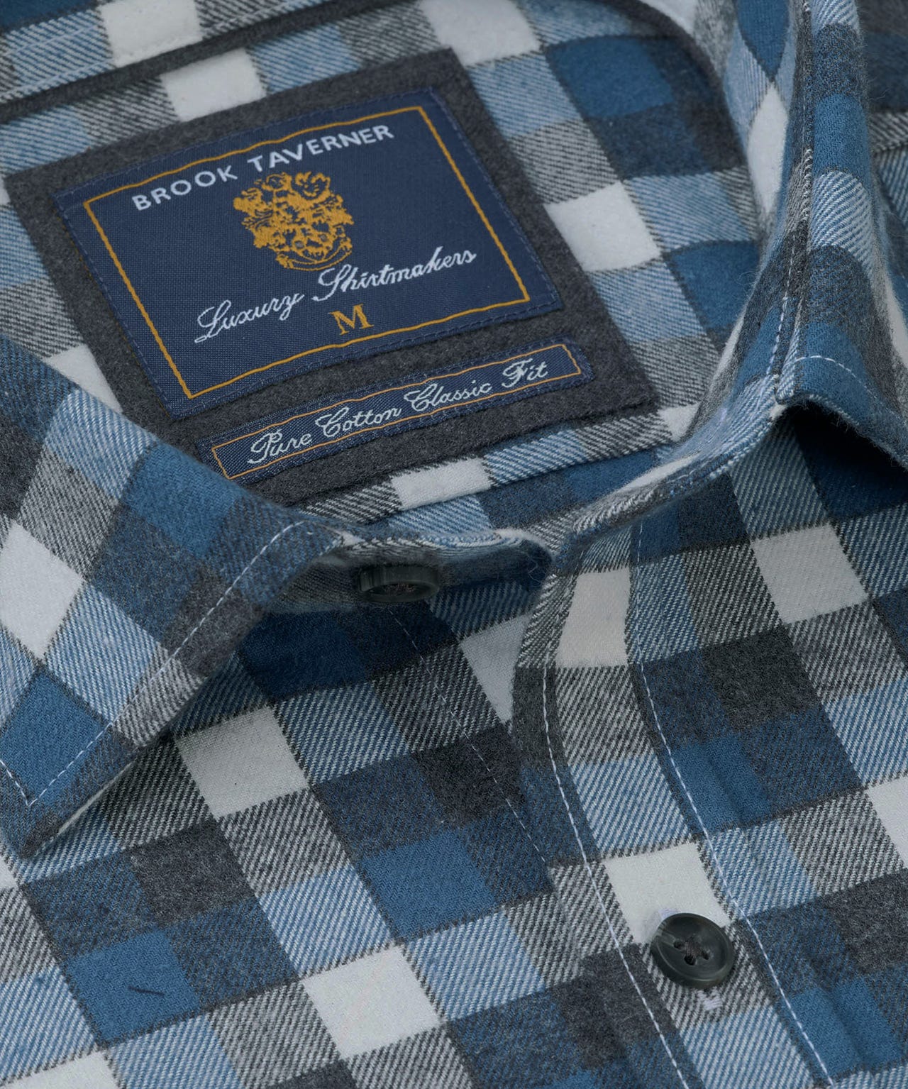 Brook Taverner Melange Check Casual Long Sleeve Shirt