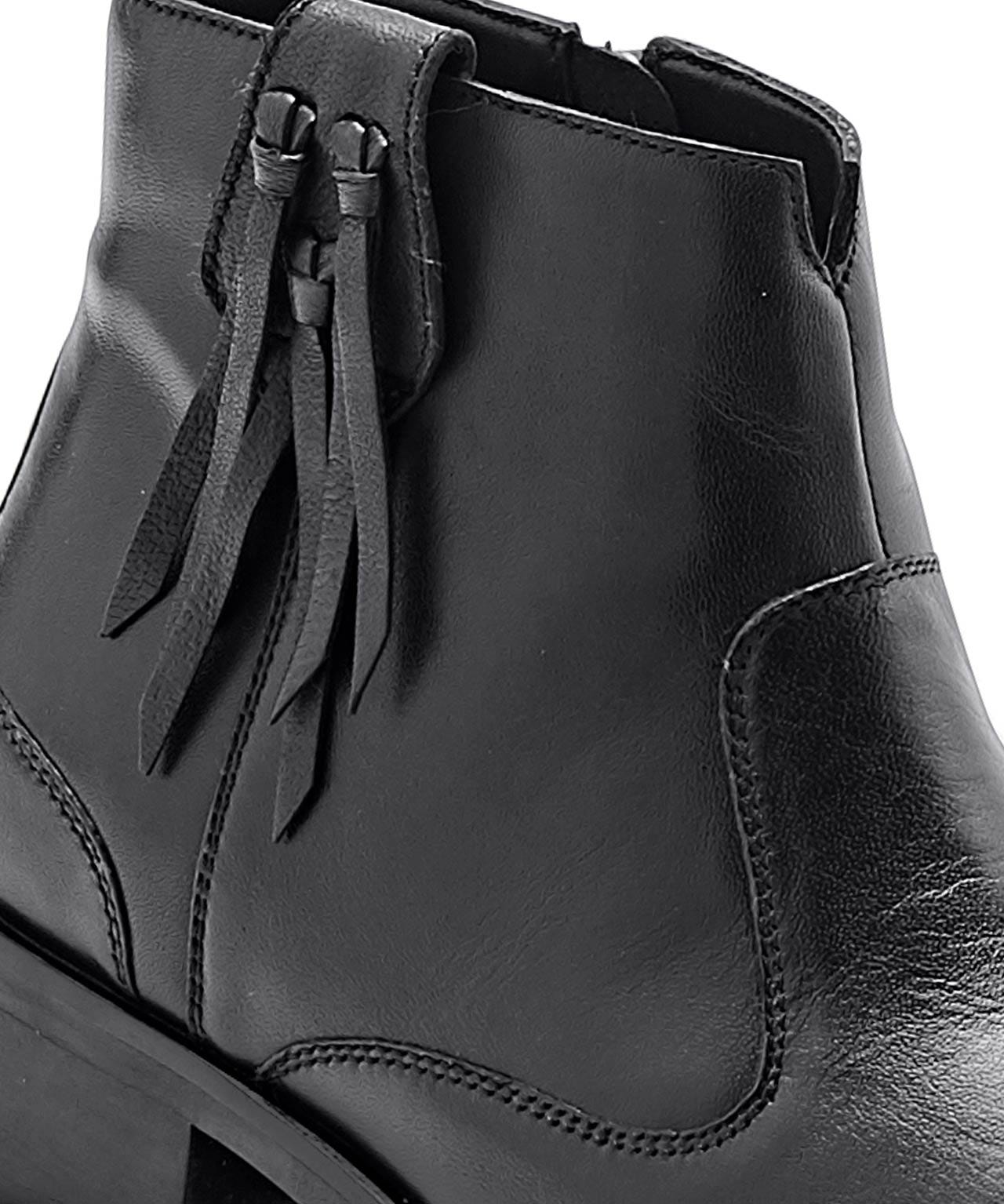 Tassel Trim Ankle Boots