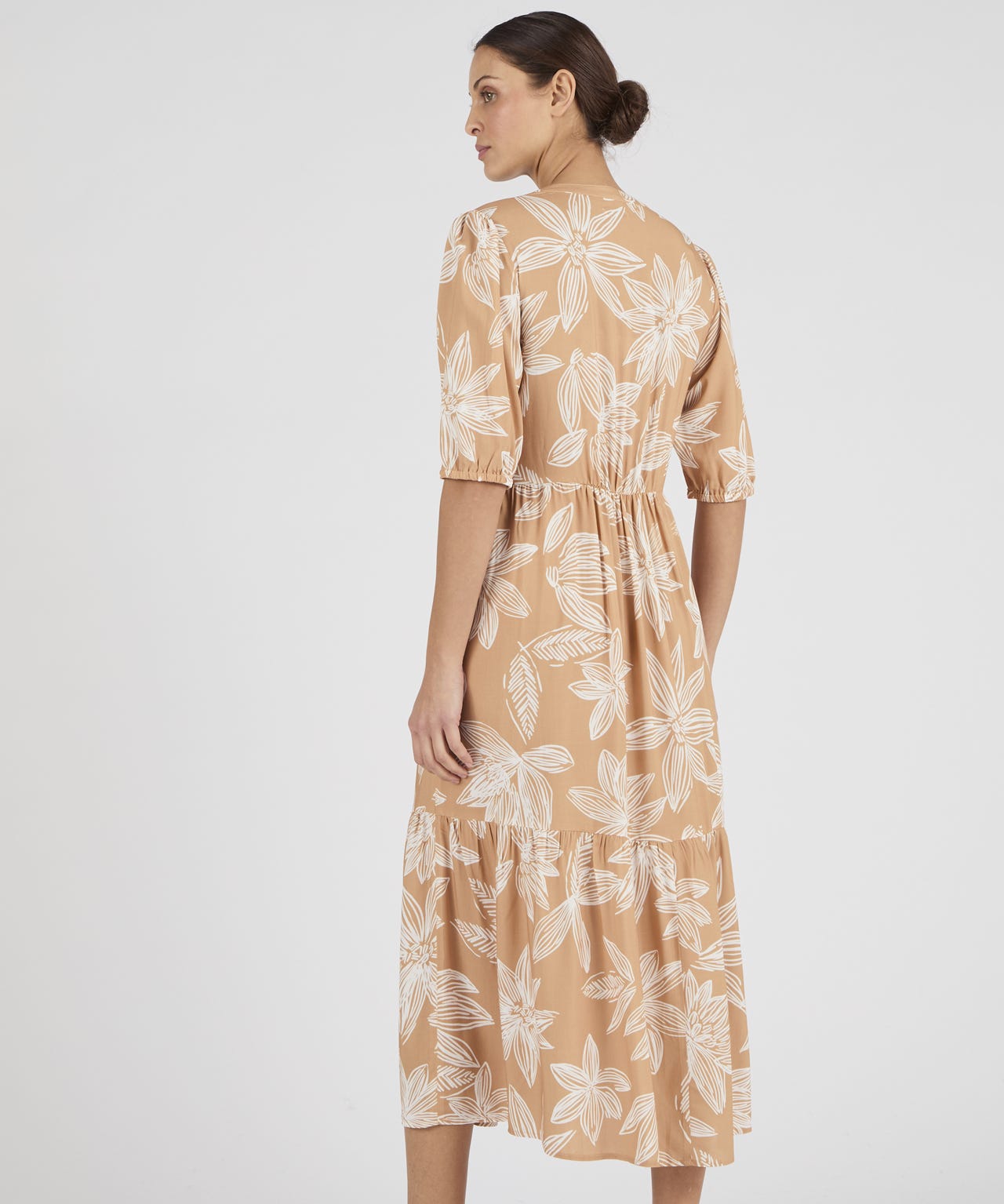 Floral Print Tiered Dress