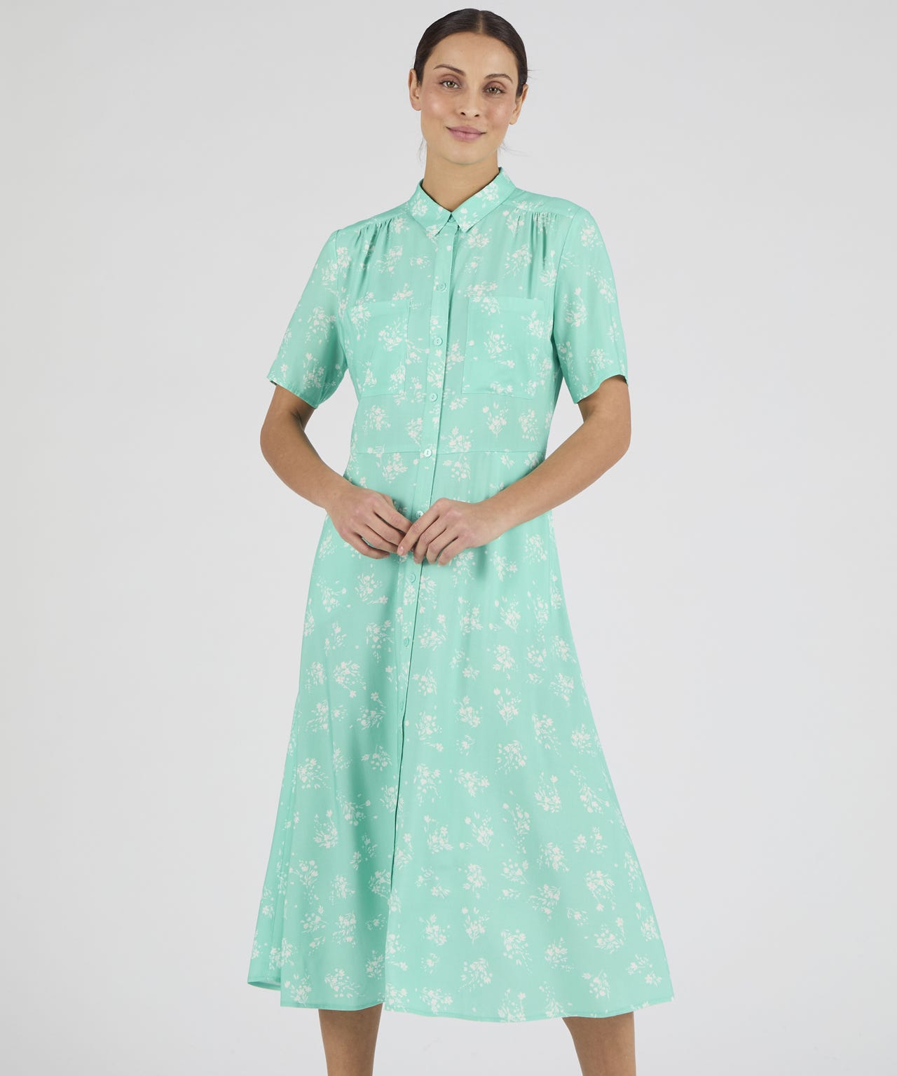 Floral Print Shirt Dress