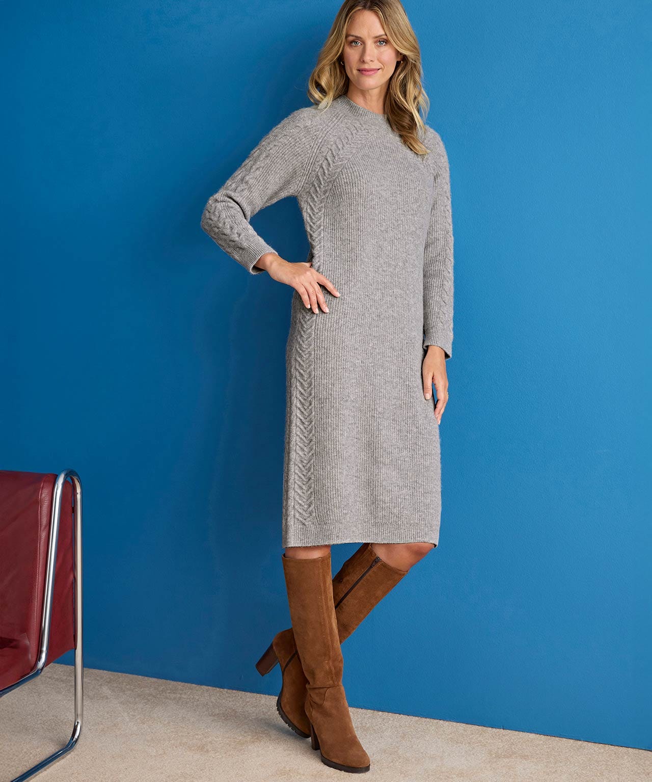 Thermolactyl Cable Knitted Dress