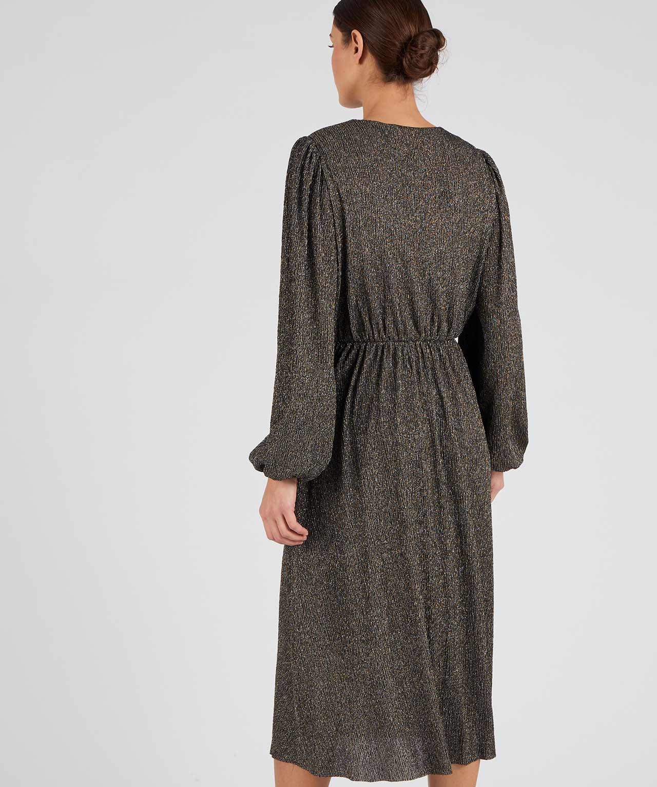 Mock Wrap Sparkle Dress