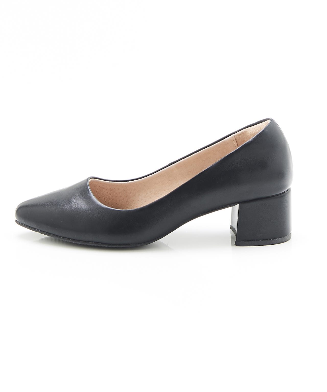 Block Heel Court Shoe