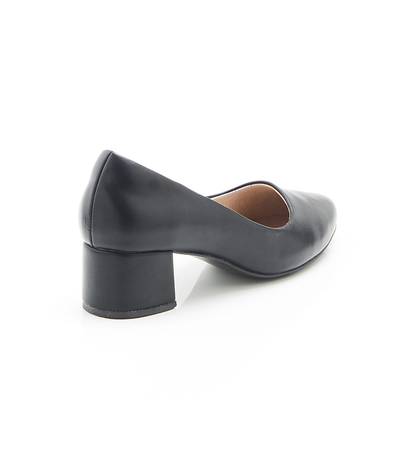 Block Heel Court Shoe