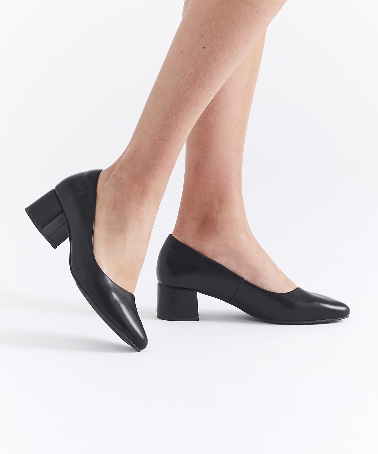 Block Heel Court Shoe