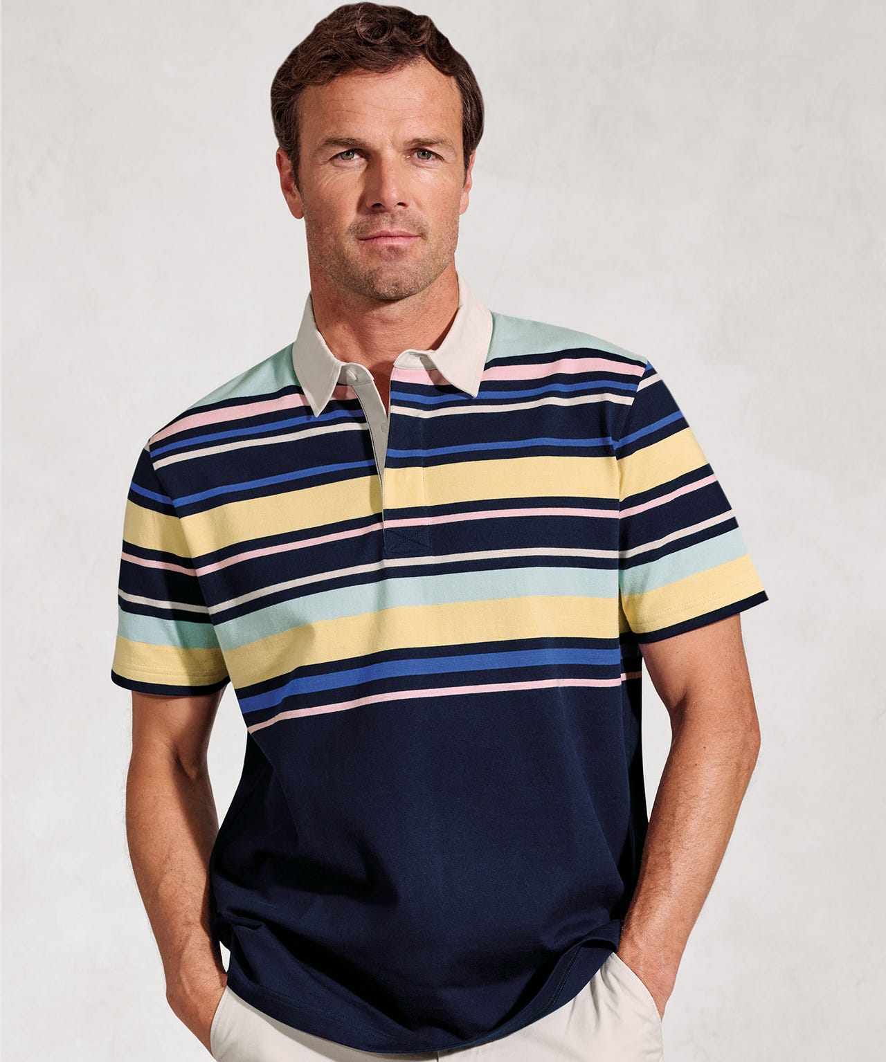 Brook Taverner - Walken SS Irregular Stripe Rugby Shirt