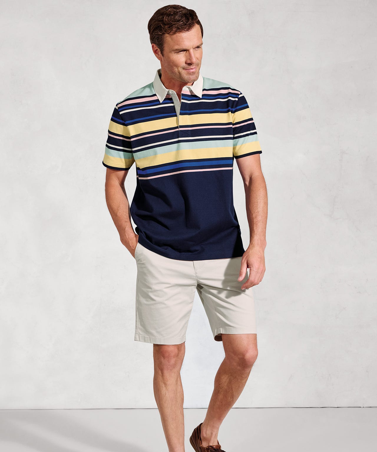 Brook Taverner - Walken SS Irregular Stripe Rugby Shirt