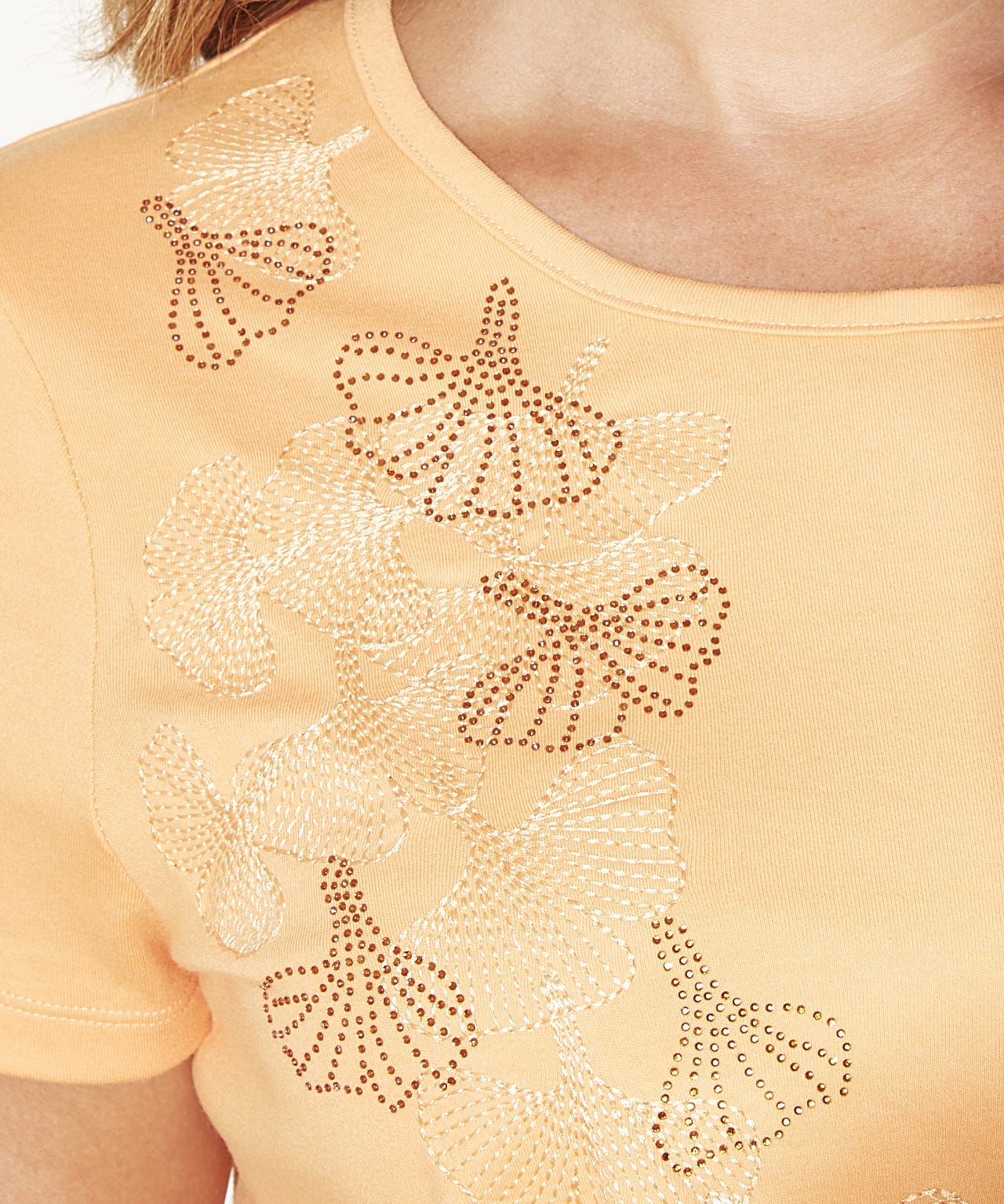 First Avenue - Heatseal and Embroidery Detail Tee