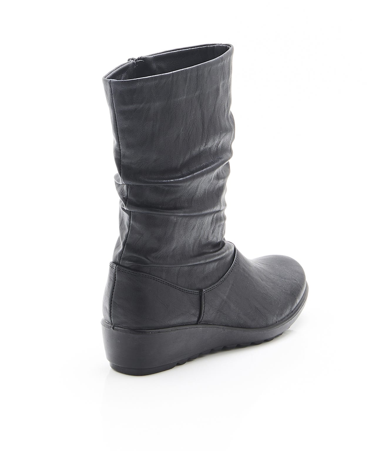 Cushion-walk Slouch Mid Calf Boots