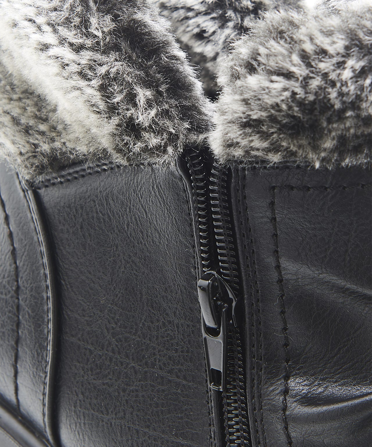 Cushion-walk Faux Fur Trim Ankle Boots