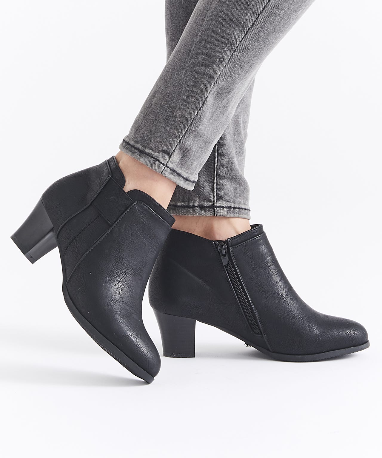 Cushion-walk Heeled Ankle Boots