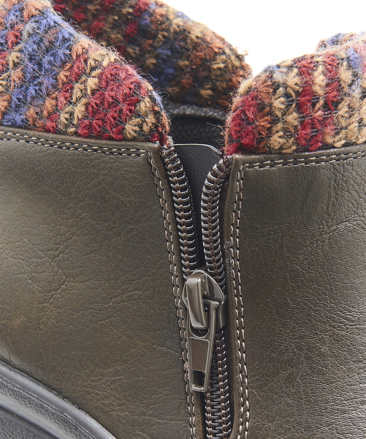 Cushion-walk Tweed-look Trim Ankle Boots