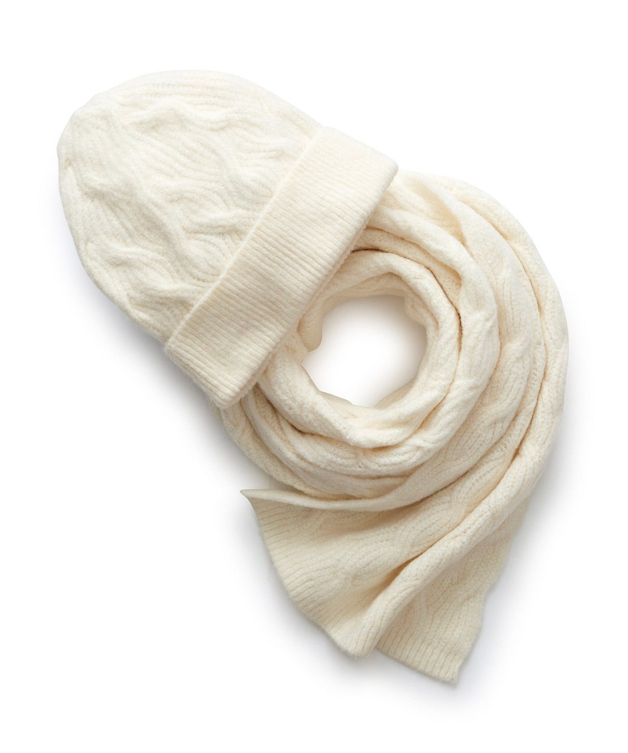 Cable Hat & Scarf Set