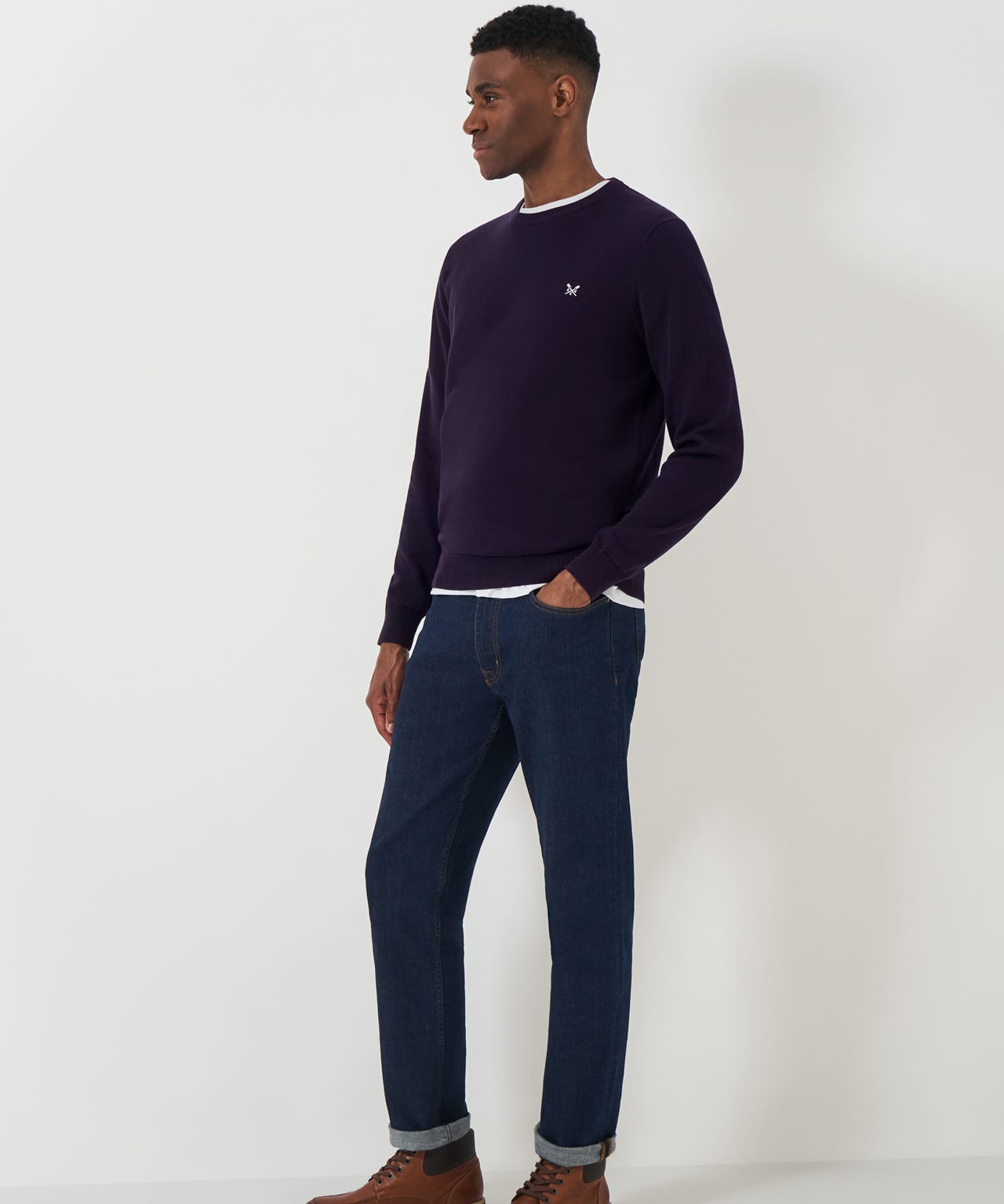 Crew Clothing - Organic Cotton Crew Neck Jumper