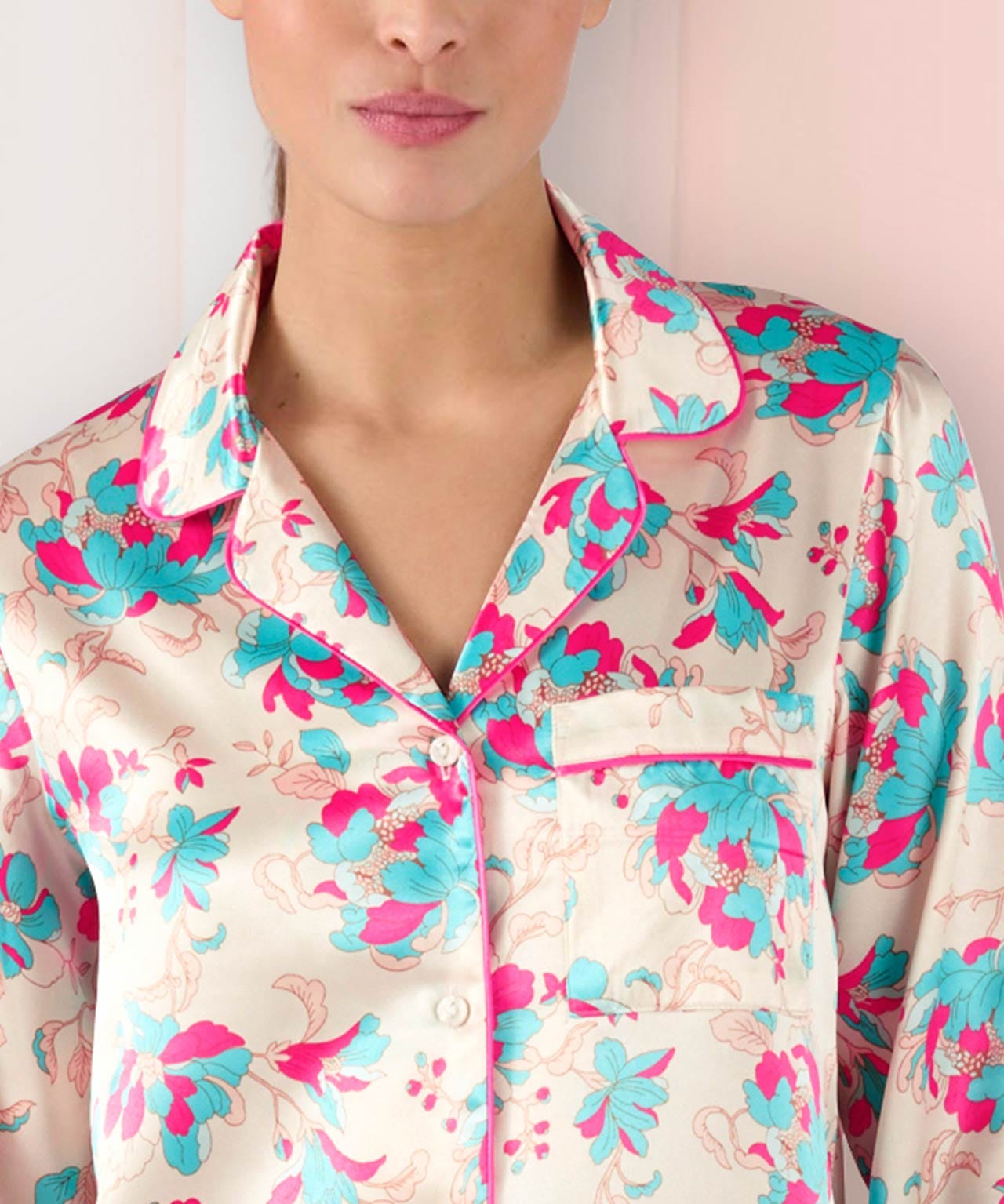 Satin Button-Through Pyjamas