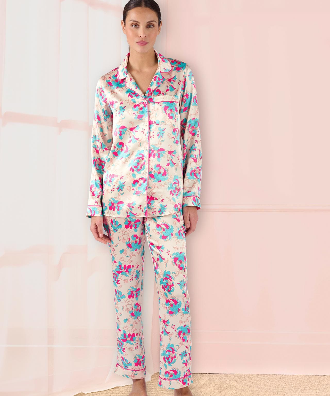 Satin Button-Through Pyjamas