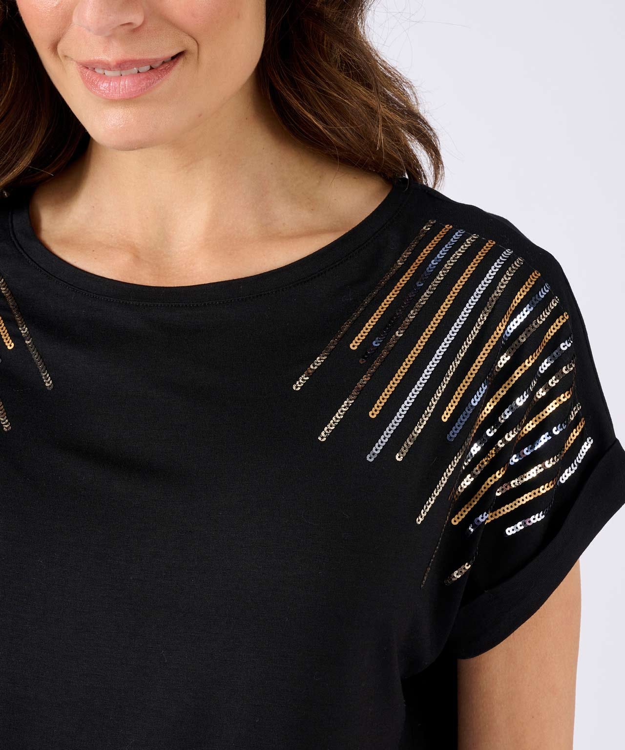 Sequin Detail T-shirt