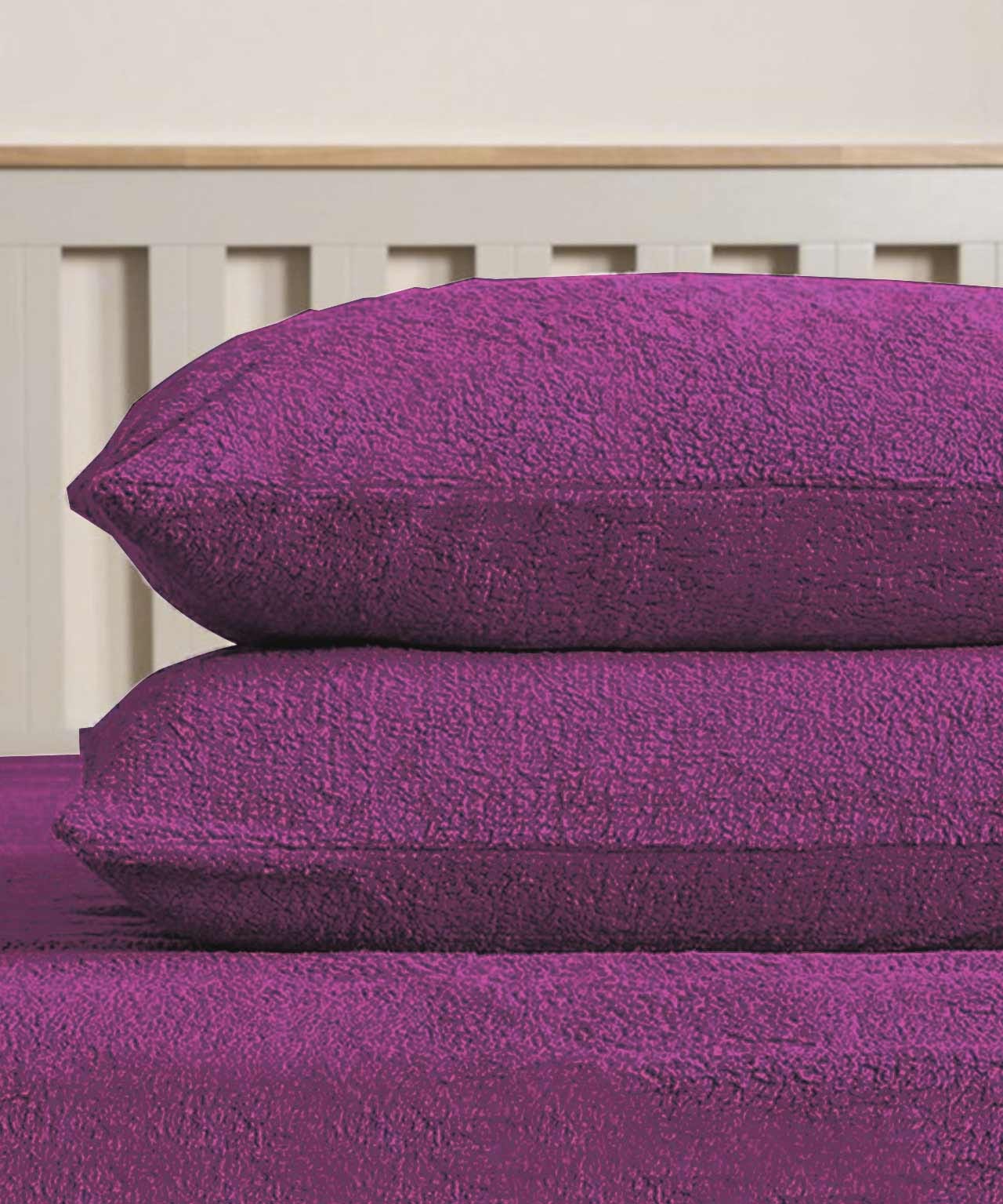 Pack of 2 Teddy Fleece Pillowcases