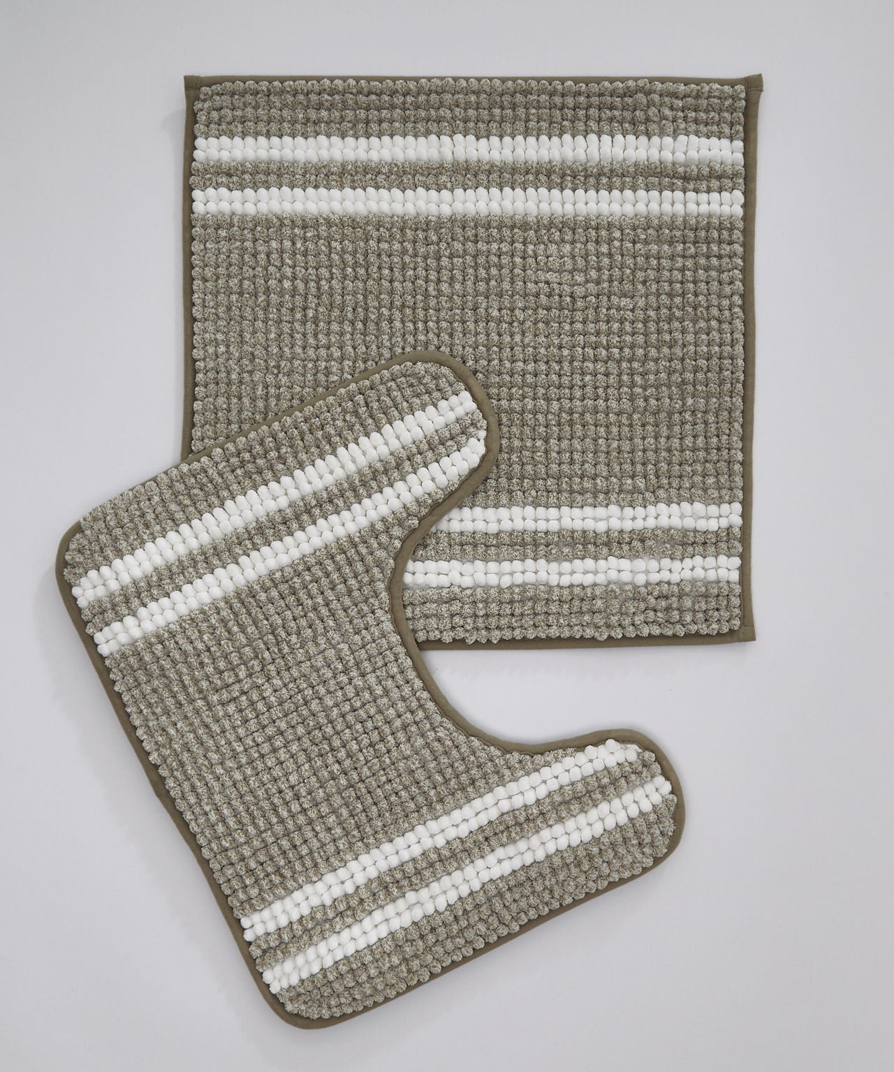 Stripe Pedestal & Shower Mat