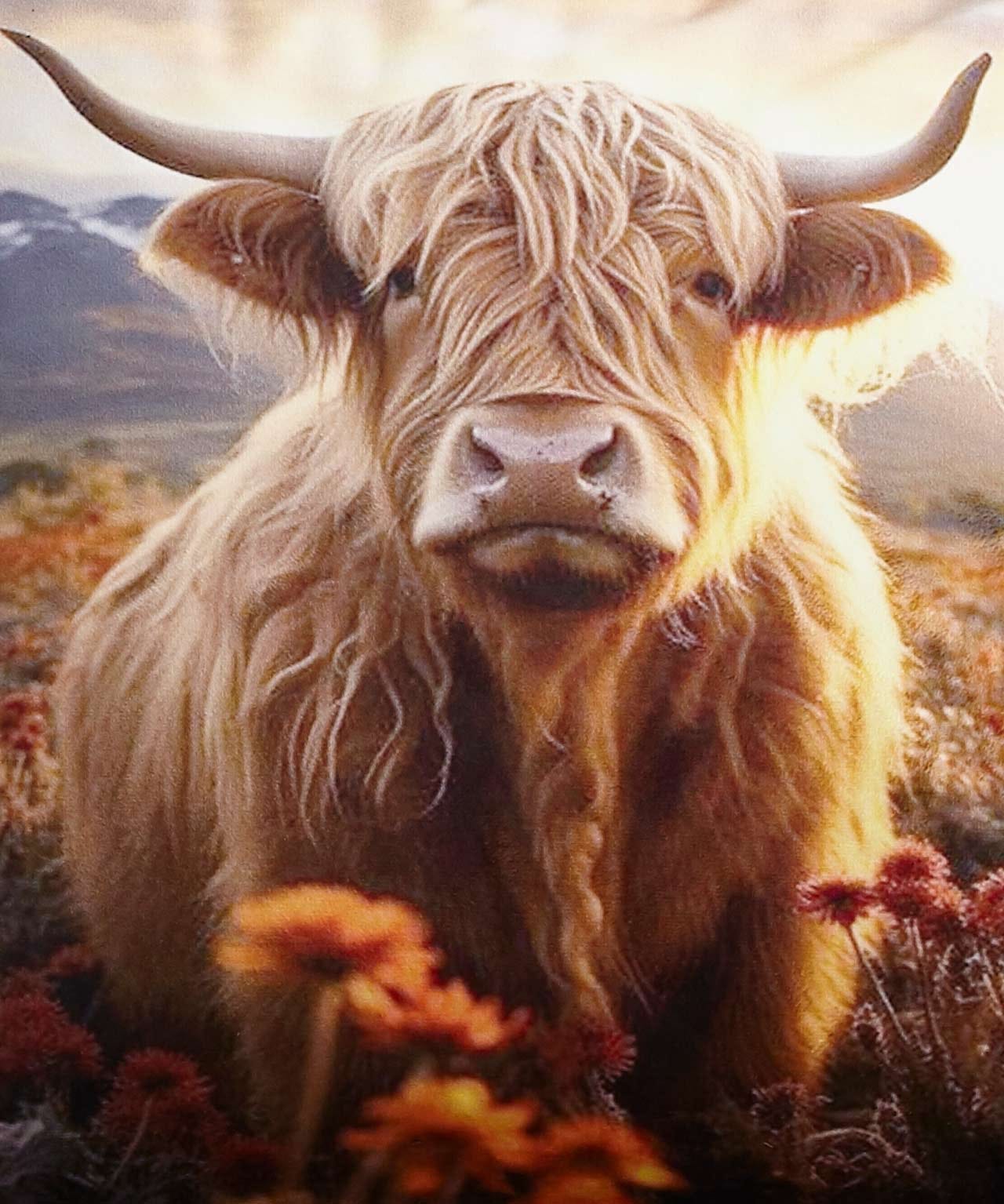 Pack of 2 Highland Cow Cushion Covers