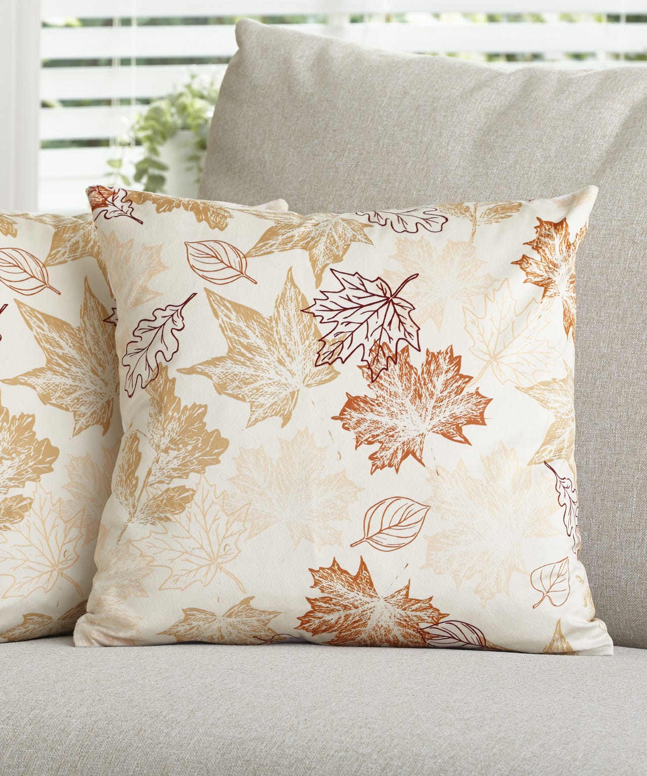 Pack of 2 Autumn Leaves Cushion Covers
