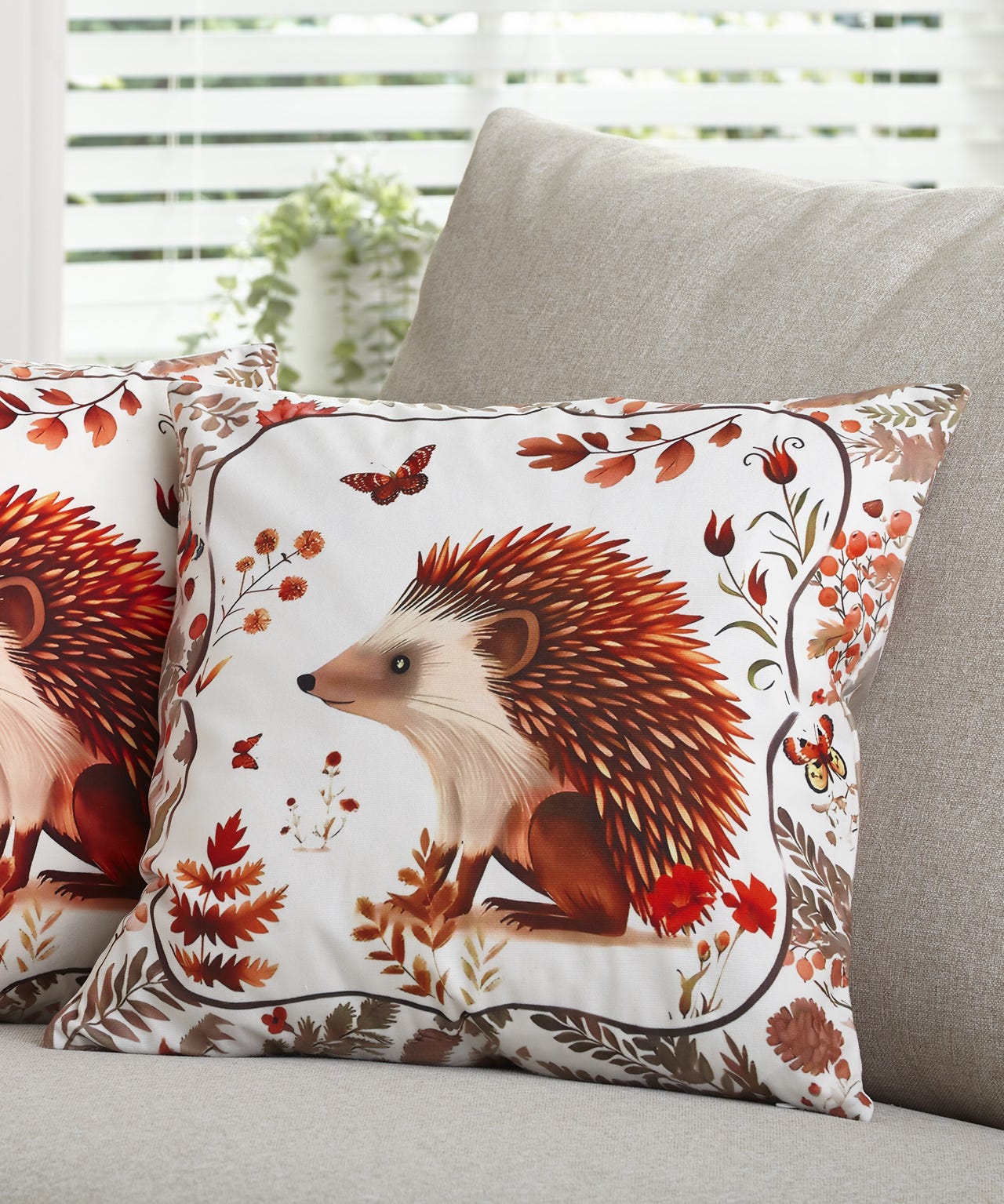 Pack of 2 Hedgehog Cushion Covers