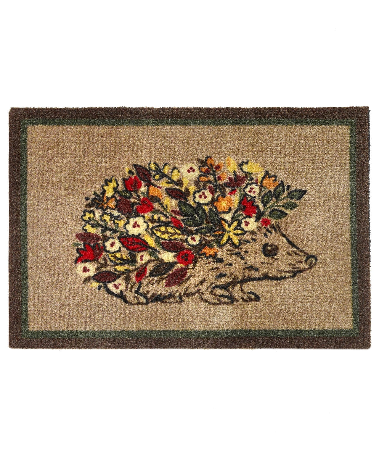 Washable My Floral Hedgehog Mat