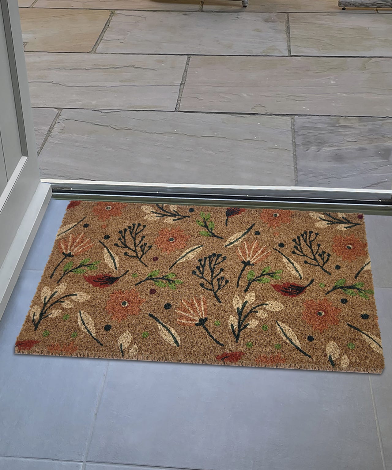Autumn Floral Coir Mat