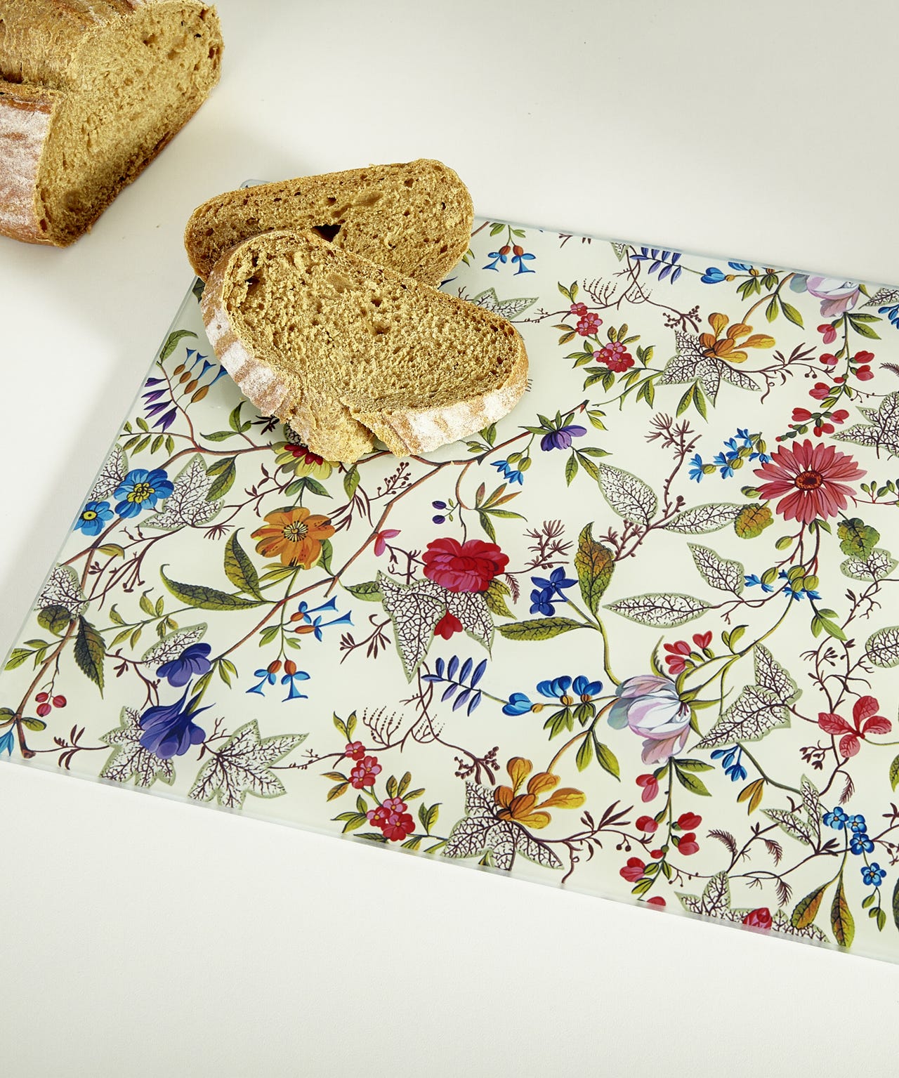 Floral Glass Cutting Board