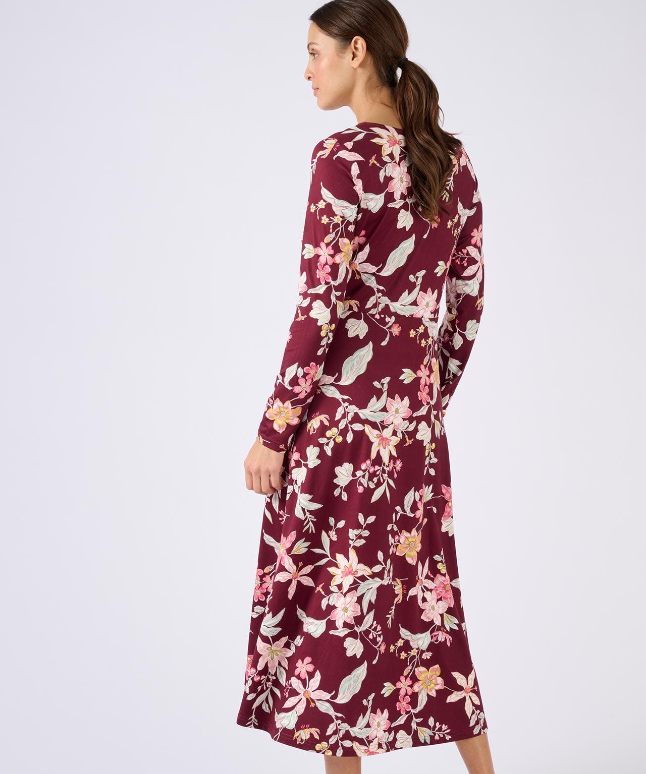 Warm Knit Twist Front Jersey Dress