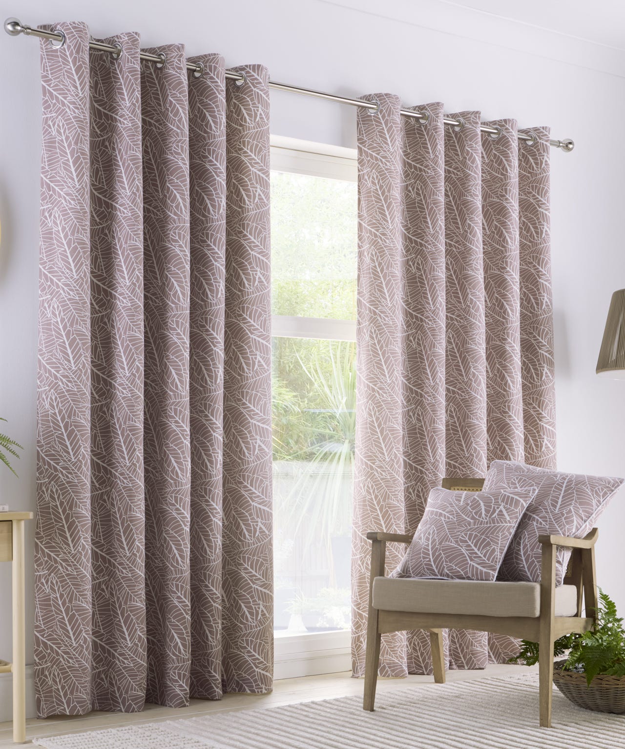 Madison Leaf Print Curtains