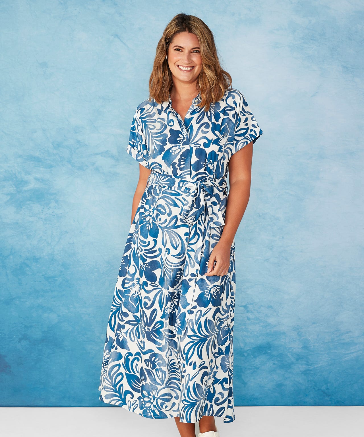 First Avenue - Relaxed Print Shirt Dress