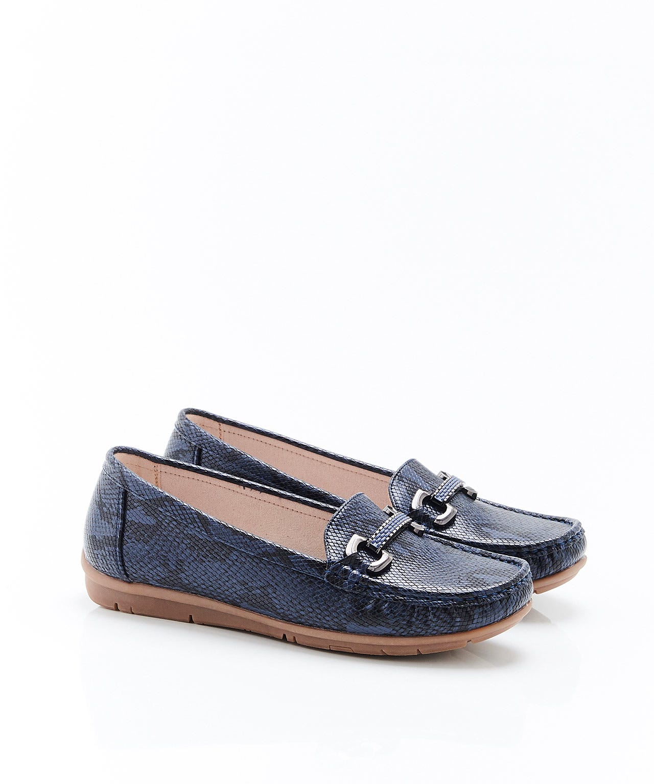 Reptile Print Moccasin Loafer