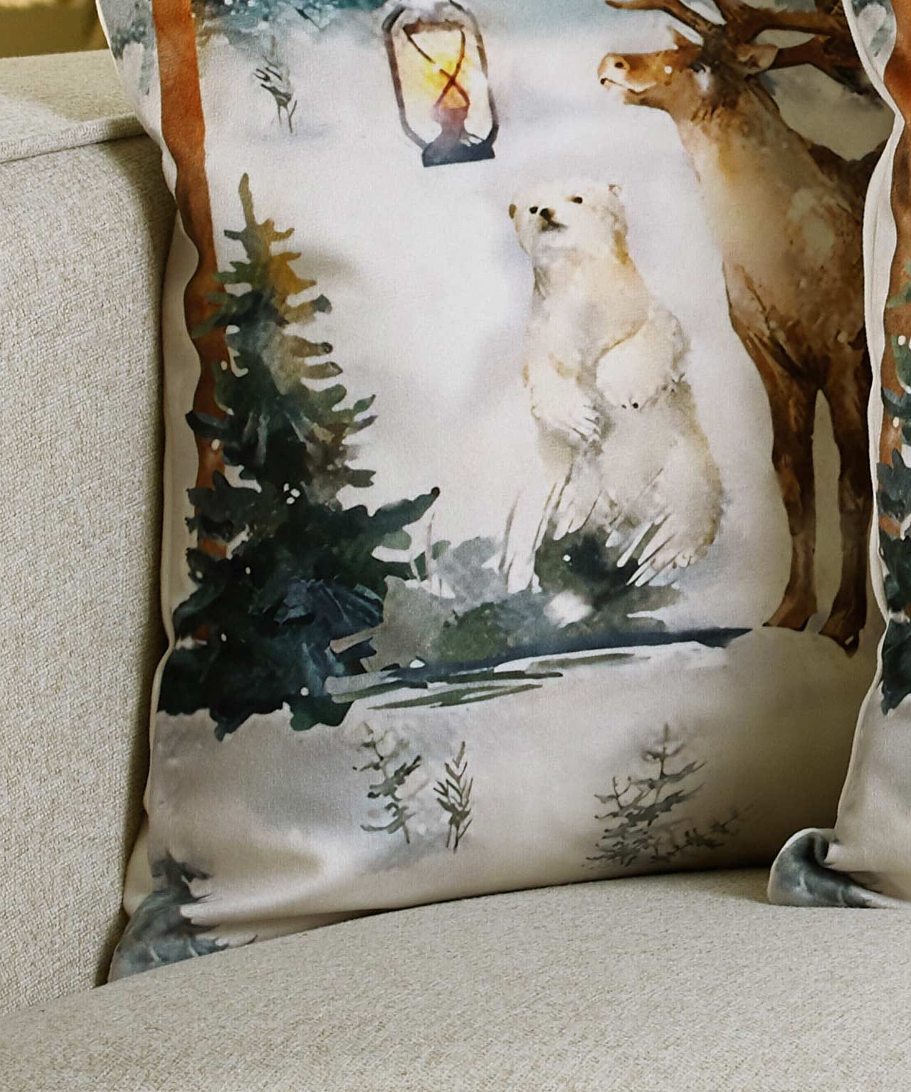 Pack of 2 Winter Forest Cushion Covers