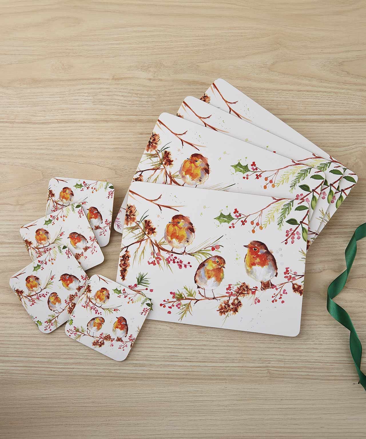Robins Placemats & Coasters Set