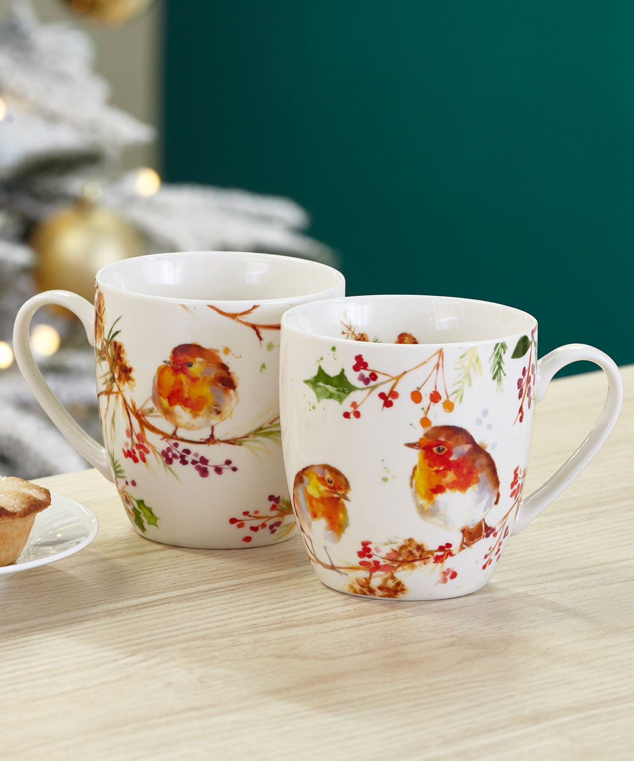 Pack of 2 Robins Mugs