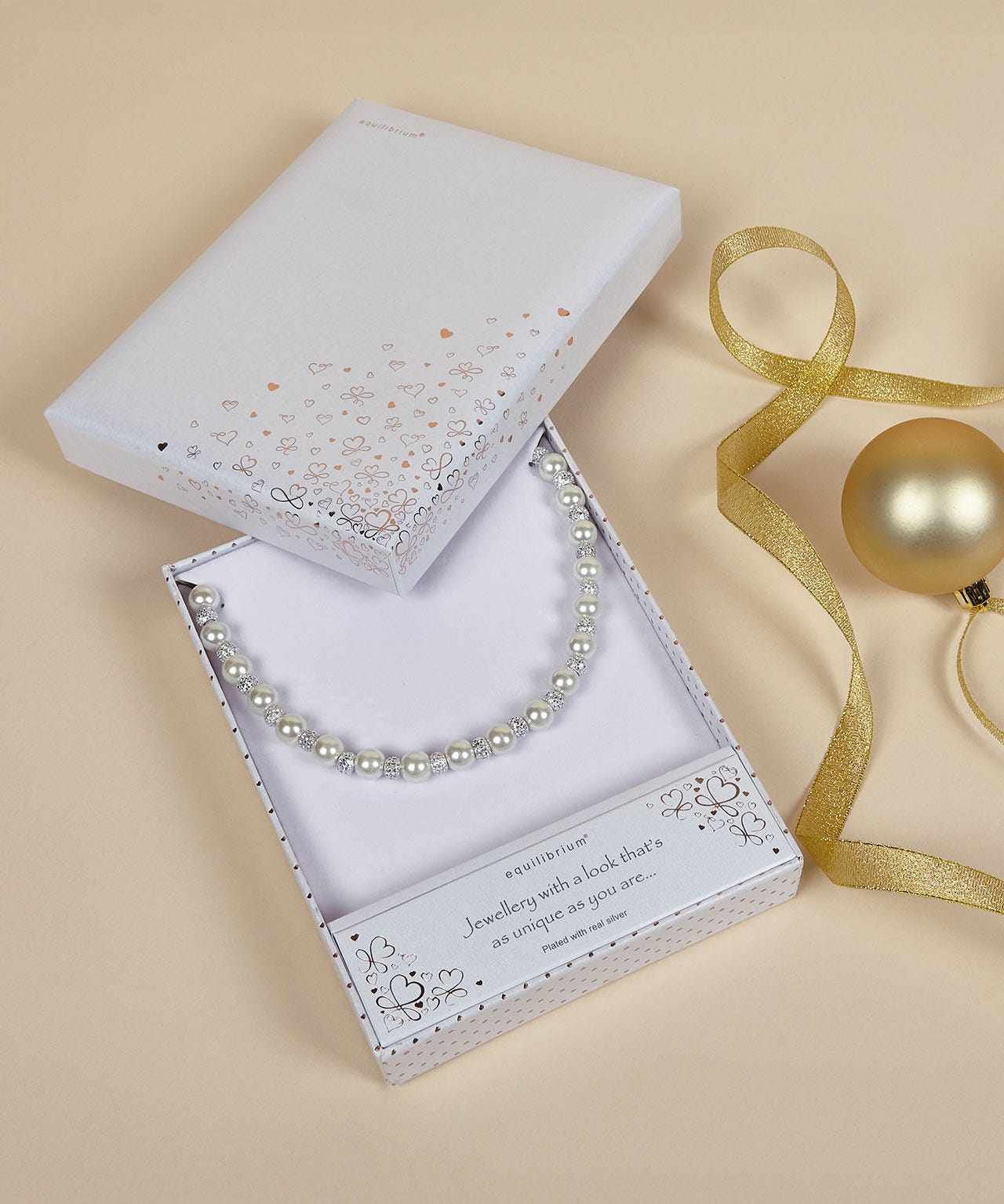 Equilibrium Pearl Shamballa Necklace