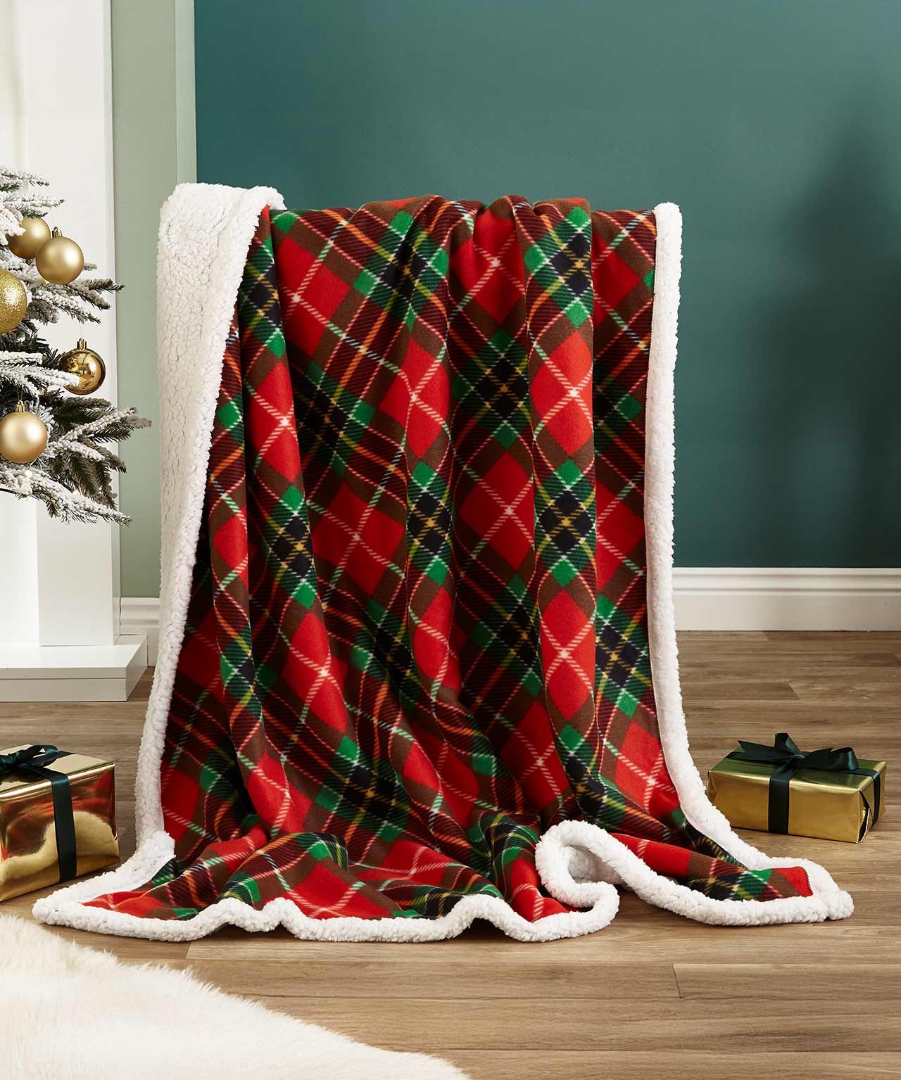 Checked Sherpa Throw