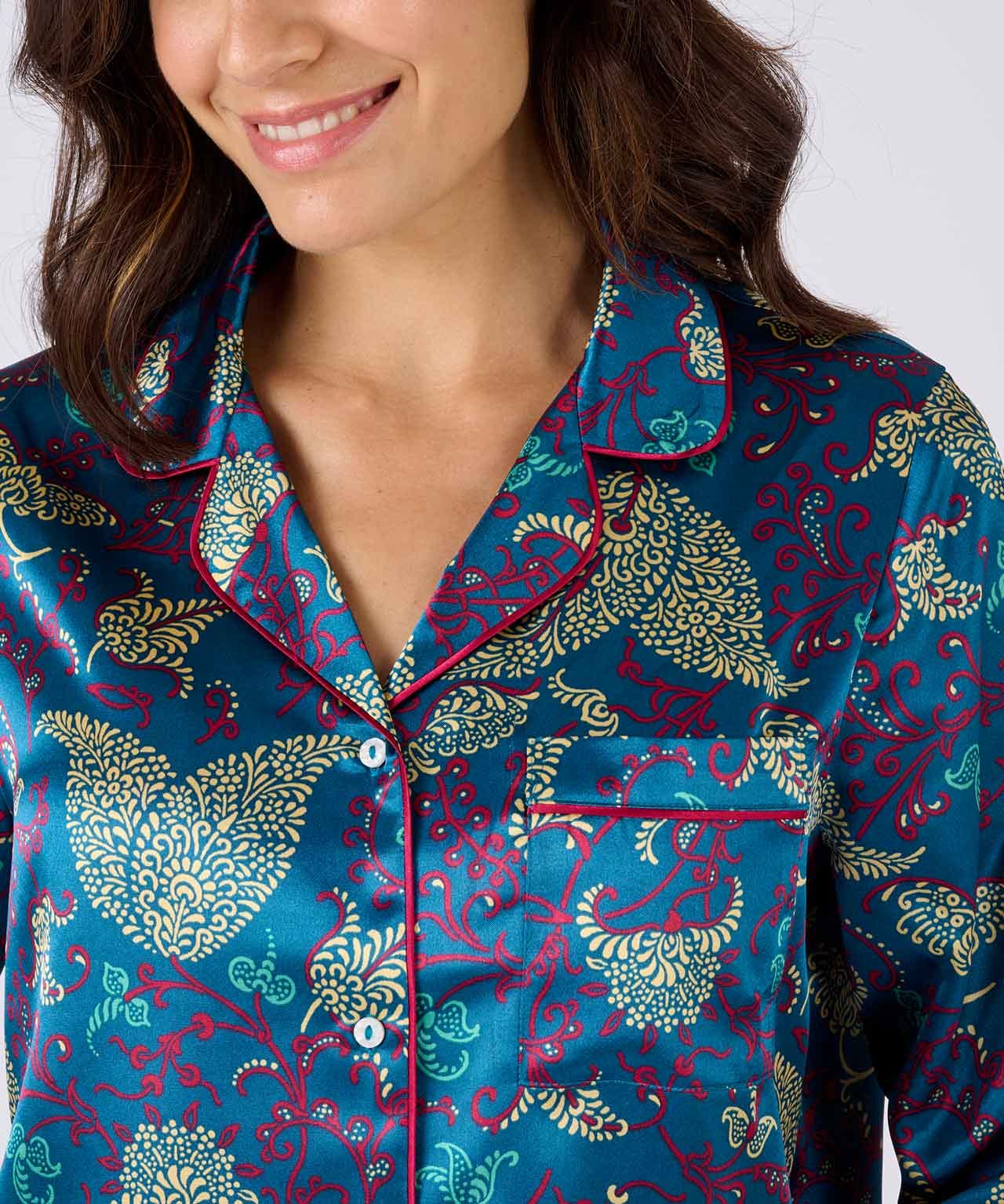 Satin Button-through Pyjamas