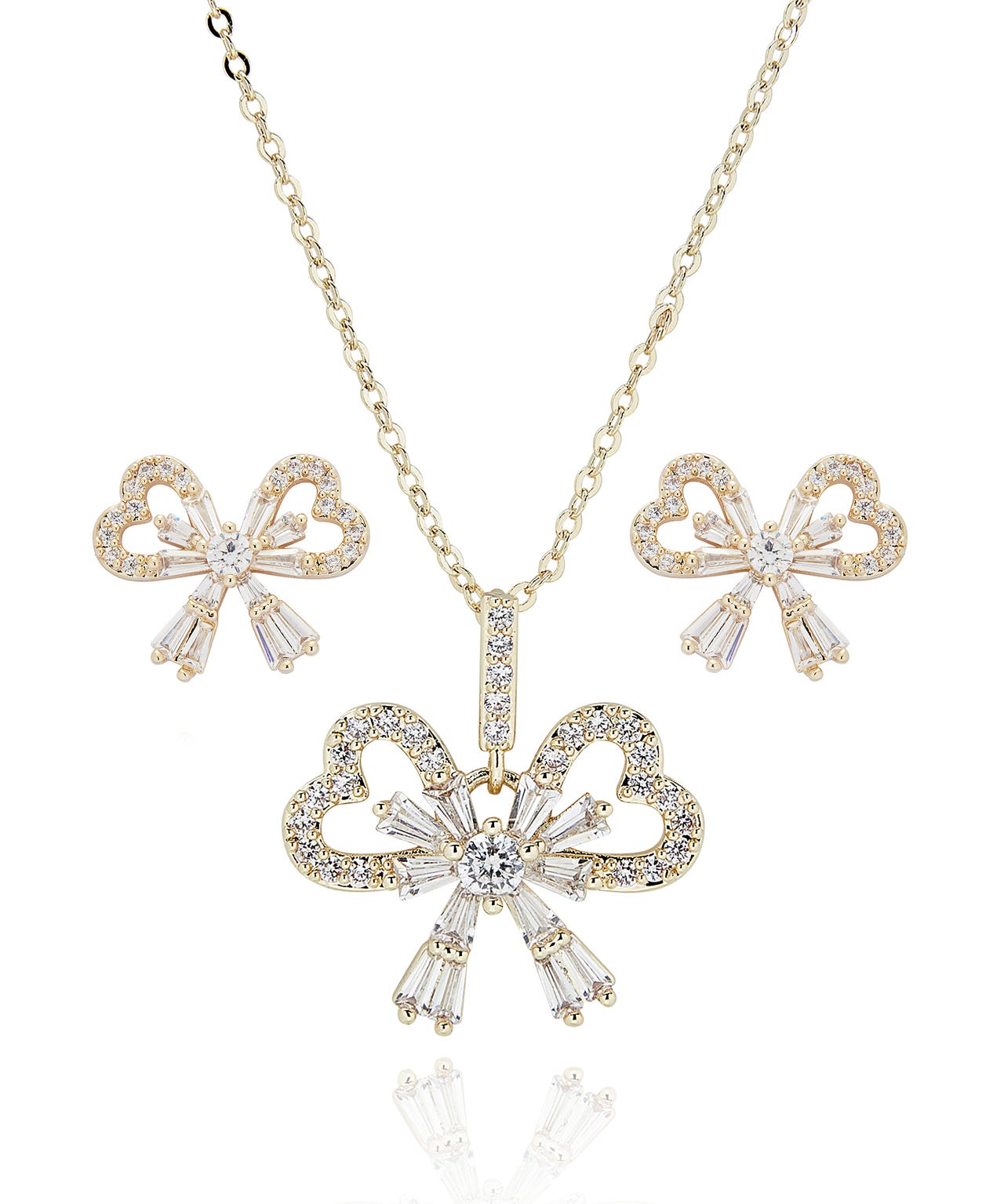 Bow necklace & Earring Set