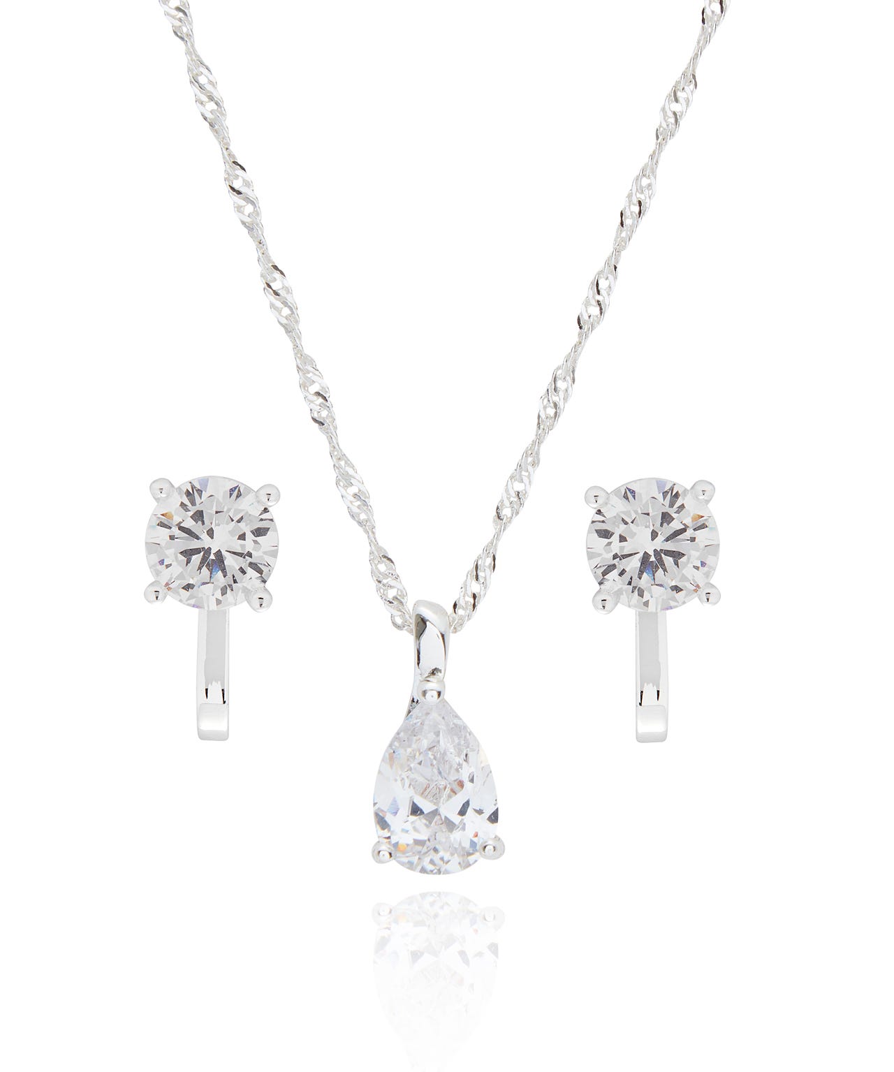 Clip On Earrings and Necklace Set