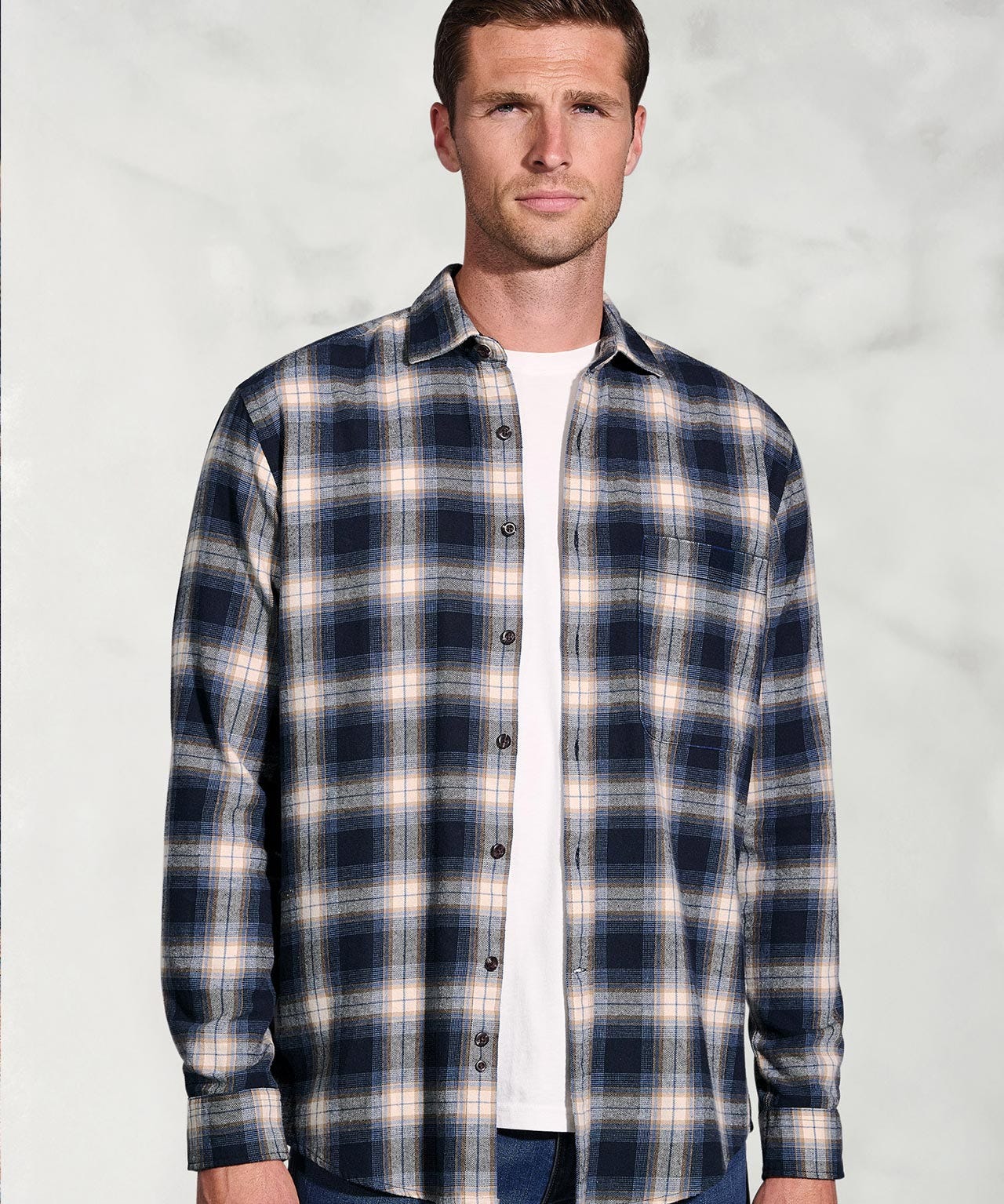 Brook Taverner Shaddow Check Long Sleeve Shirt