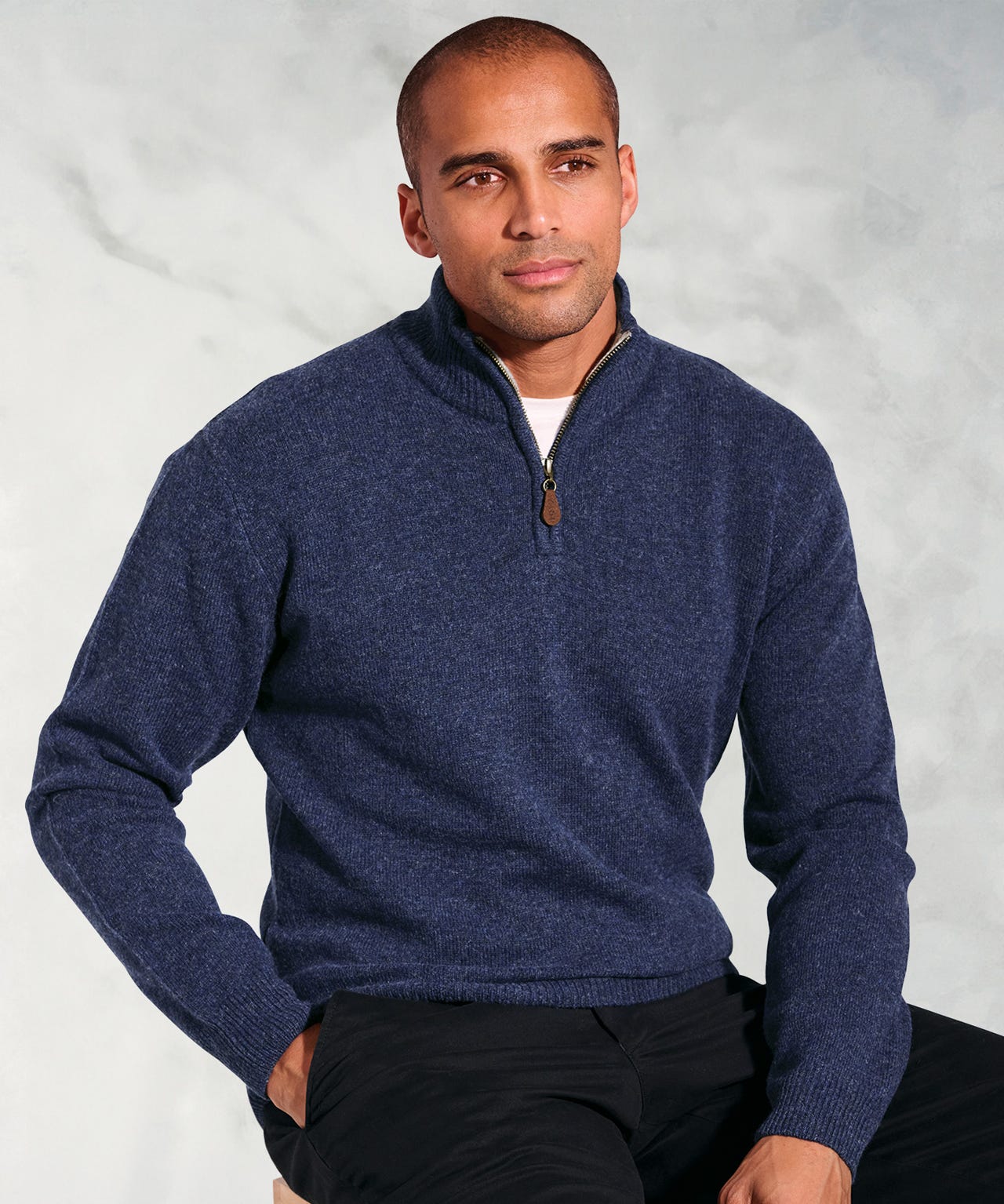 Brook Taverner Lambswool Blend 1/4 Zip Top