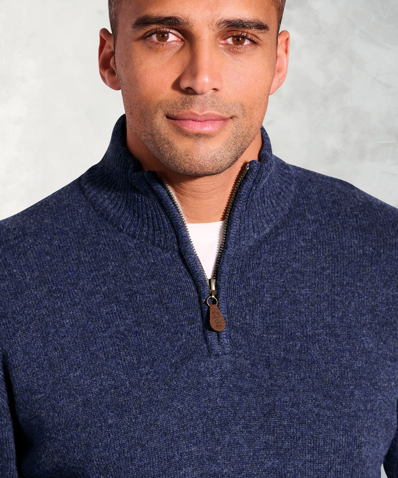 Brook Taverner Lambswool Blend 1/4 Zip Top