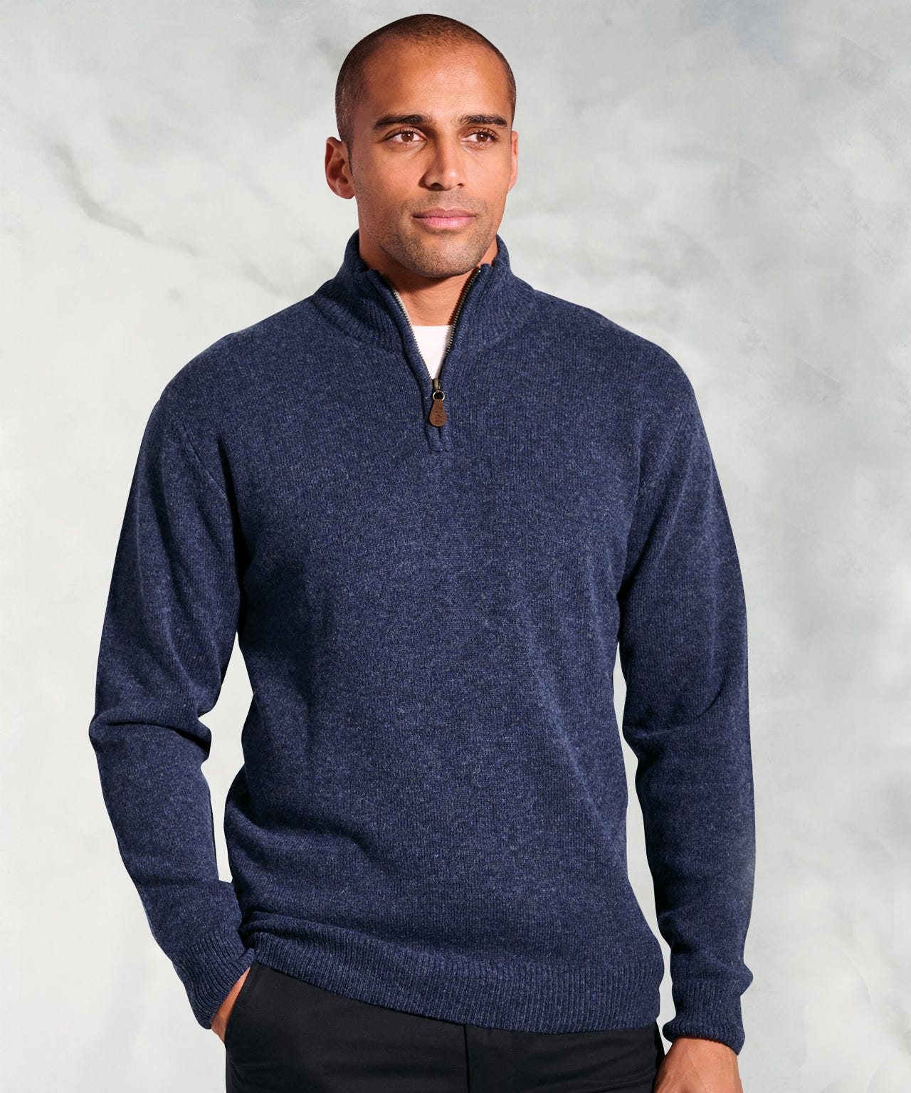 Brook Taverner Lambswool Blend 1/4 Zip Top