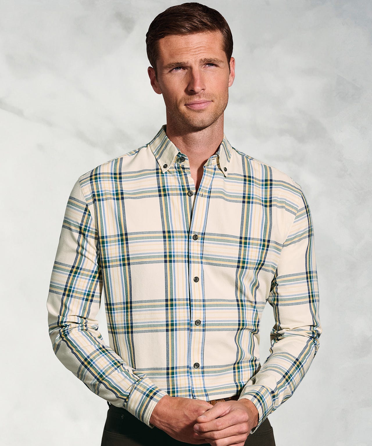 Brook Taverner Oversize Plaid Long Sleeve Shirt