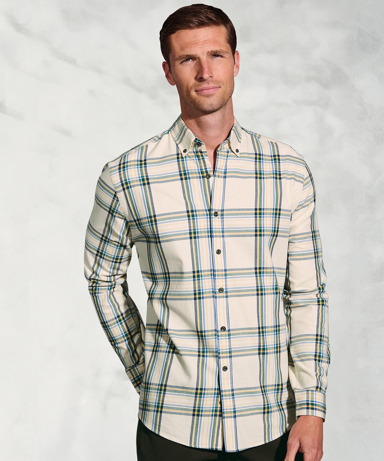 Brook Taverner Oversize Plaid Long Sleeve Shirt