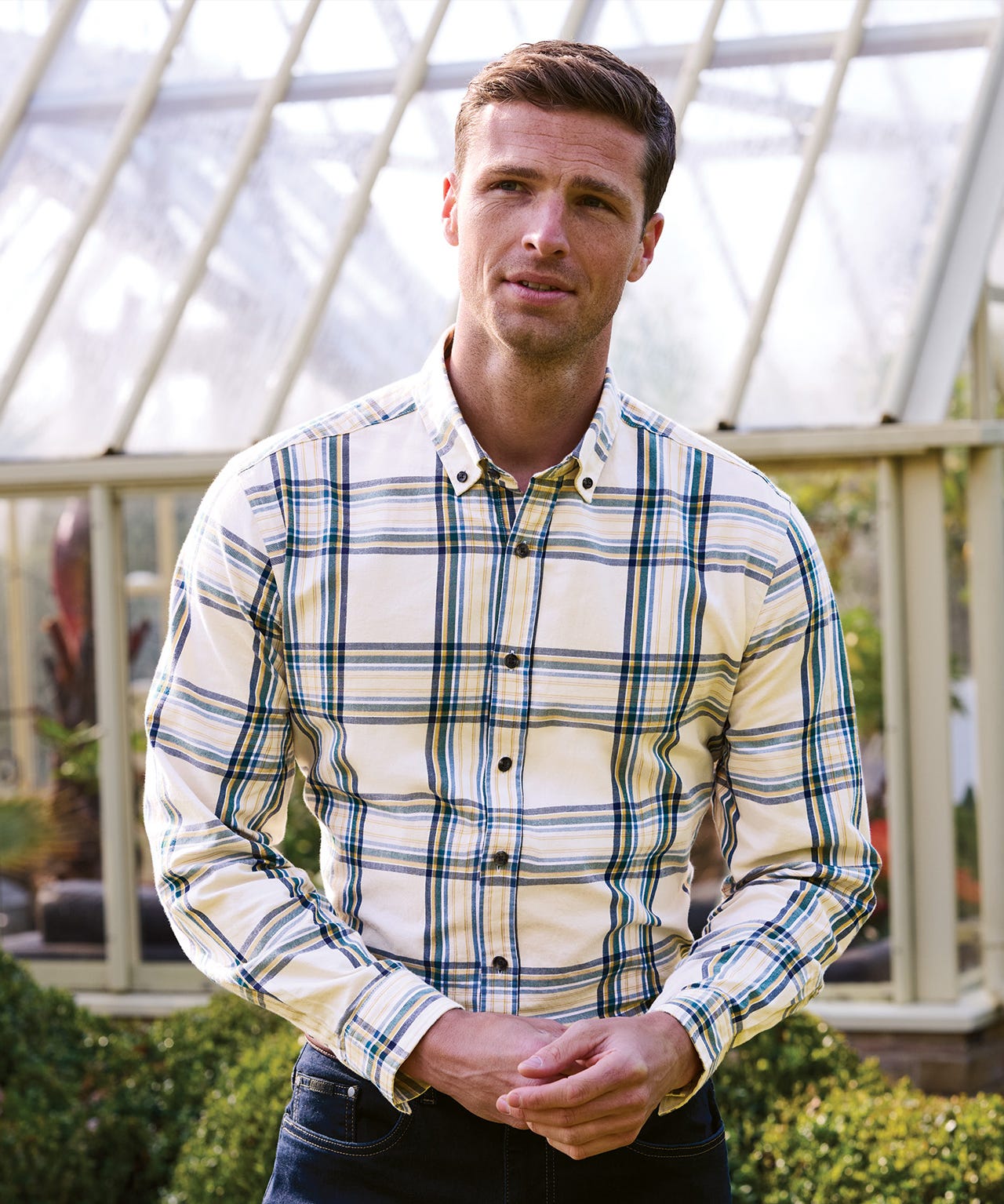 Brook Taverner Oversize Plaid Long Sleeve Shirt