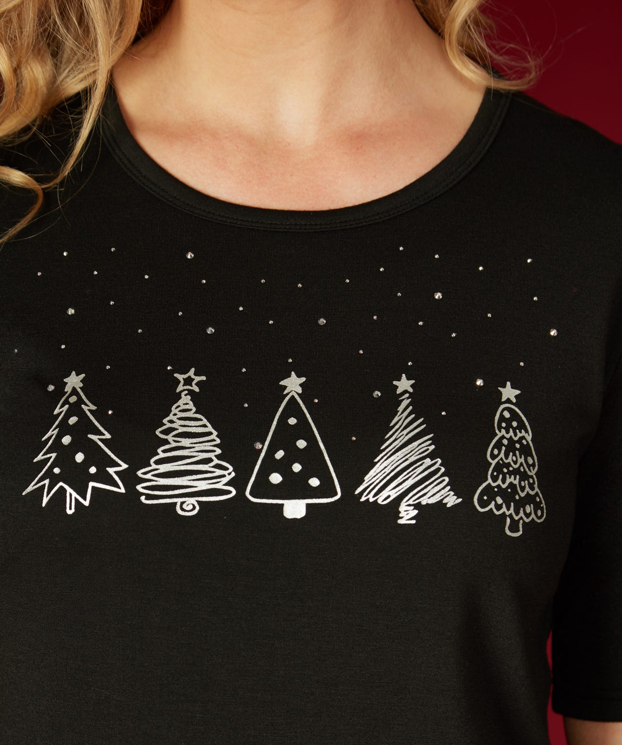 First Avenue Foil Print Top